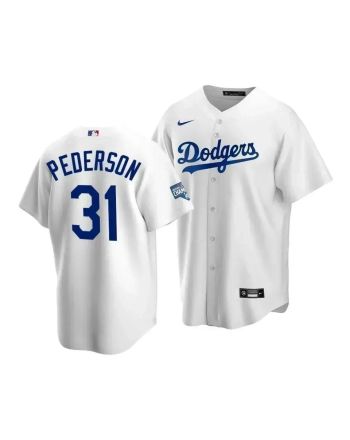 Youth Los Angeles Dodgers Joc Pederson 31 2020 World Series Champions Home Jersey White