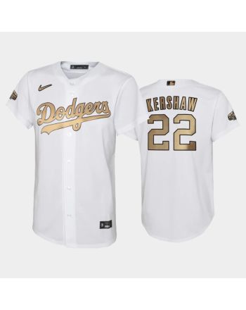 Los Angeles Dodgers 2022-23 All-Star Game 22 Clayton Kershaw White Youth Jersey