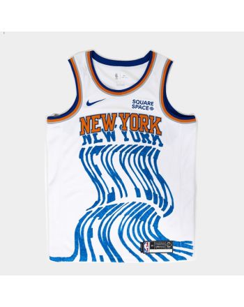 New York Knicks Garden Of Dreams Printing White Men Jersey Twisted Art