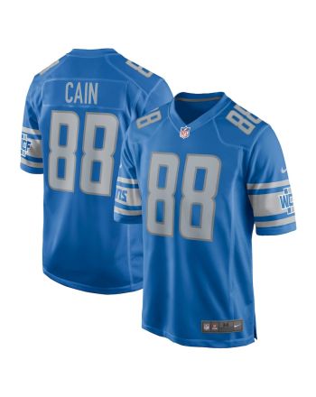 Jim Cain 8 Detroit Lions Men Retired Jersey - Blue