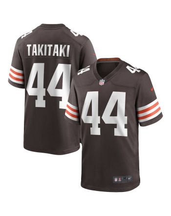 Sione Takitaki 44 Cleveland Browns Men's Game Jersey - Brown