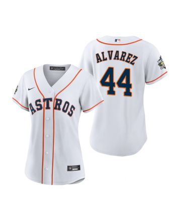 Women's Houston Astros Yordan Alvarez 44 White 2022-23 World Series Jersey