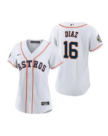 Women's Houston Astros Aledmys Diaz 16 White 2022-23 World Series Jersey