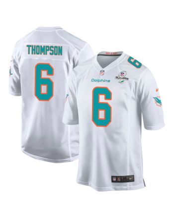 Skylar Thompson 6 Miami Dolphins 2023 Playoffs Patch Game Men Jersey - White