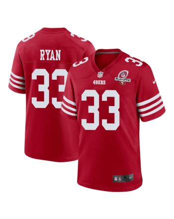 Logan Ryan 33 San Francisco 49ers 2023 Playoffs Patch Game Men Jersey - Scarlet