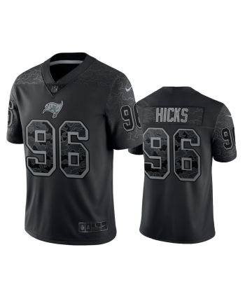 Akiem Hicks 96 Tampa Bay Buccaneers Black Reflective Limited Jersey - Men