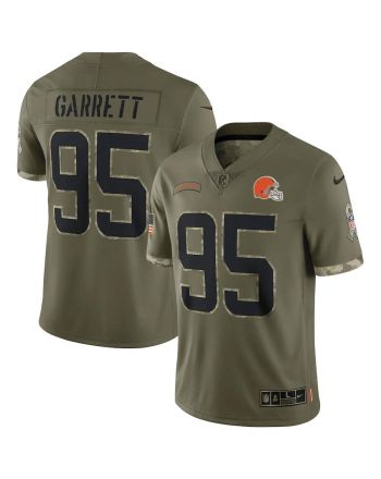 Myles Garrett Cleveland Browns 2022 Salute To Service Limited Jersey - Olive