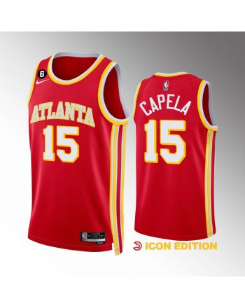 Clint Capela 15 Atlanta Hawks Icon Edition Red Jersey 2022-23 Swingman