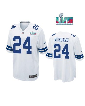 Israel Mukuamu 24 Dallas Cowboys Super Bowl LVII Super Bowl LVII White Men Game Jersey