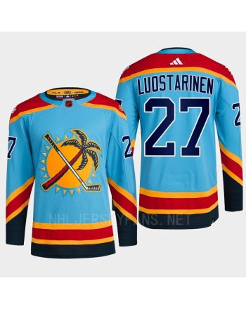 Florida Panthers 2023 Reverse Retro 2.0 Eetu Luostarinen 27 Blue Primegreen Jersey Men's