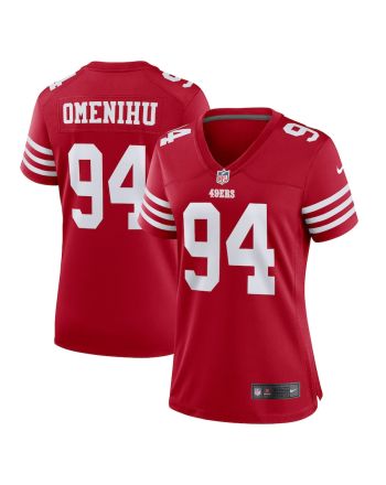 Charles Omenihu San Francisco 49ers Women's Game Player Jersey - Scarlet