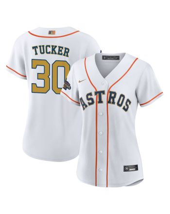 Kyle Tucker 30 Houston Astros 2023 Women Jersey - White/Gold