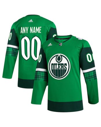 Edmonton Oilers St. Patrick's Day Custom Men Jersey - Kelly Green