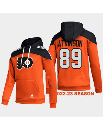 Philadelphia Flyers 89 Cam Atkinson 2022-23 Orange Hoodie Pullover