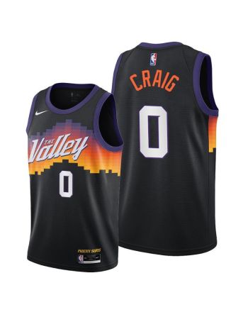 Torrey Craig 0 Phoenix Suns 2022 City Edition Black Jersey 75th Diamond Badge Jersey