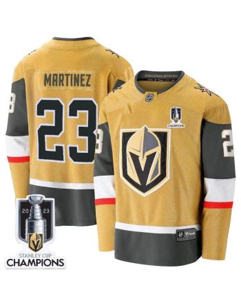 Alec Martinez 23 Vegas Golden Knights 2023 Stanley Cup Champions Patch Breakaway Home Jersey - Gold