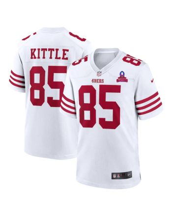 George Kittle 85 San Francisco 49ers 2024 Pro Bowl Patch Game Men Jersey - White