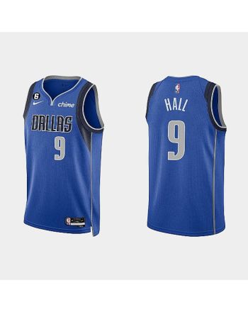 Dallas Mavericks 9 Tyler Hall 2022-23 Icon Edition Royal Men Jersey