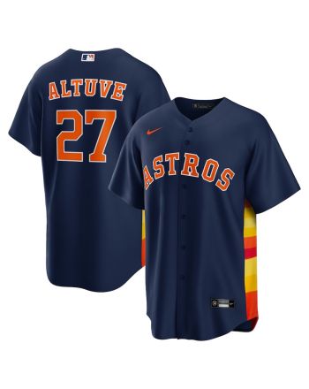 Jose Altuve 27 Houston Astros Alternate Men Jersey - Navy