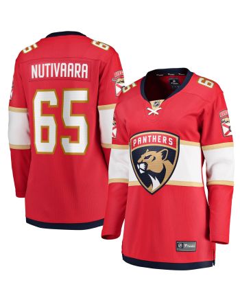 Markus Nutivaara Florida Panthers Women's Home Breakaway Player Jersey - Red Jersey