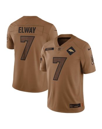 John Elway 7 Denver Broncos 2023 Salute To Service Limited Jersey - Brown