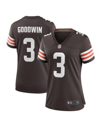 Marquise Goodwin 3 Cleveland Browns Women's Team Game Player Jersey - Brown