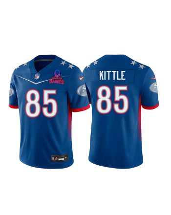 George Kittle 85 49Ers Pro Bowl 2023 Patch Men Jersey - Blue