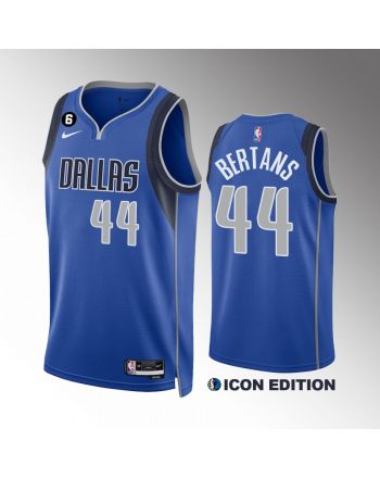 Dallas Mavericks Davis Bertans 44 Royal Icon Edition Jersey 2022-23 Swingman