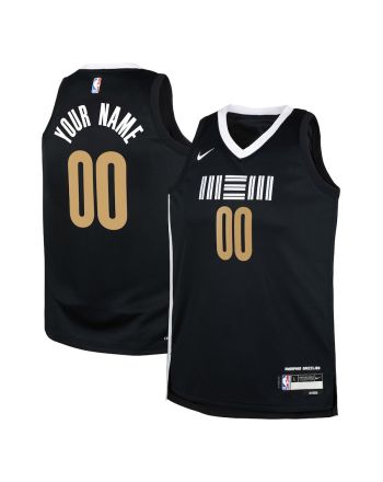 Memphis Grizzlies 2023/24 City Edition Swingman Custom YOUTH Jersey - Black