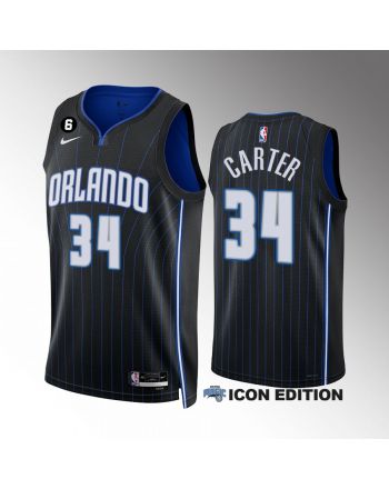 Orlando Magic Wendell Carter 34 2022-23 Icon Edition Black Jersey Swingman