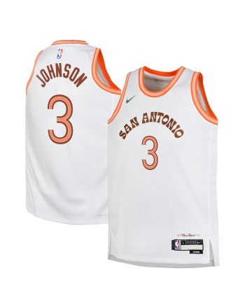 Keldon Johnson 3 San Antonio Spurs 2023/24 City Edition Swingman YOUTH Jersey - White