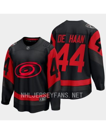 Calvin de Haan 44 Carolina Hurricanes 2023 Jersey Stadium Series Black Breakaway