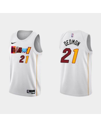 Miami Heat 21 Dewayne Dedmon 2022-23 City Edition White Men Jersey