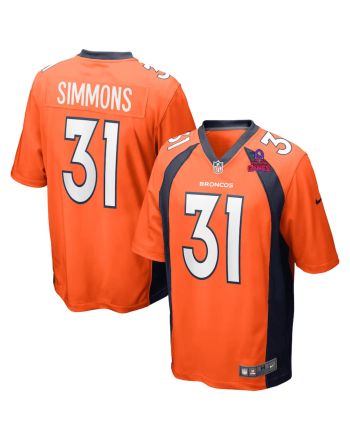 Justin Simmons 31 Denver Broncos 2024 Pro Bowl Patch Game Men Jersey - Orange