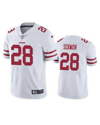 San Francisco 49ers Trey Sermon 28 White Vapor Limited Jersey