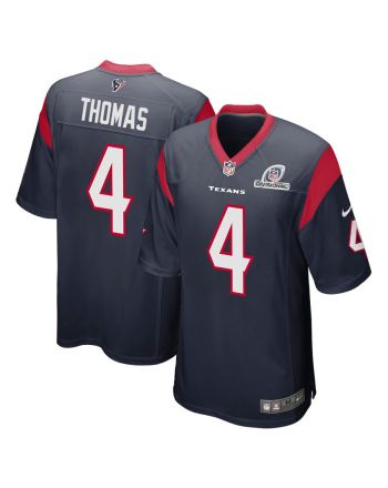 Tavierre Thomas 4 Houston Texans 2024 Divisional Patch Game Men Jersey - Navy