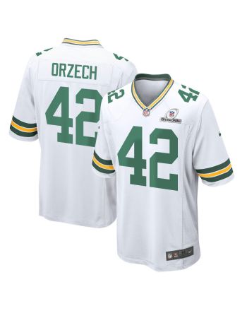 Matt Orzech 42 Green Bay Packers 2024 Divisional Patch Game Men Jersey - White