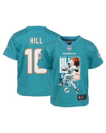 Tyreek Hill 10 Miami Dolphins The Cheetah Game YOUTH Jersey - Aqua