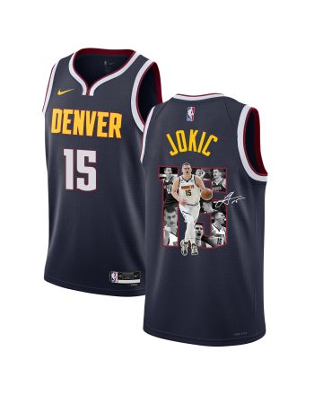 Nikola Jokic 15 Denver Nuggets Unpredictable Superstar 2023 NBA Champions Swingman Jersey - Black