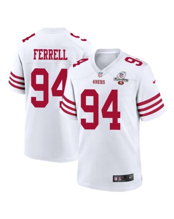 Clelin Ferrell 94 San Francisco 49ers 2023 Playoffs Patch Game Men Jersey - White