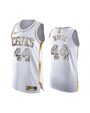 Boston Celtics Derrick White 44 White Diamond Edition Jersey 2022 Playoffs