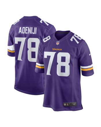 Hakeem Adeniji 78 Minnesota Vikings Men Team Game Jersey - Purple