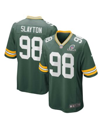 Chris Slayton 98 Green Bay Packers 2023 Playoffs Patch Game Men Jersey - Green