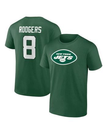 Aaron Rodgers 8 New York Jets T-Shirt - Green