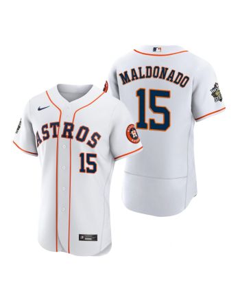 Houston Astros Martin Maldonado 15 White 2022-23 World Series Jersey