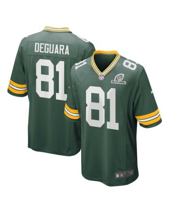 Josiah Deguara 81 Green Bay Packers 2024 Divisional Patch Game Men Jersey - Green