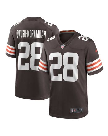 Jeremiah Owusu-Koramoah 28 Cleveland Browns Men Game Jersey - Brown