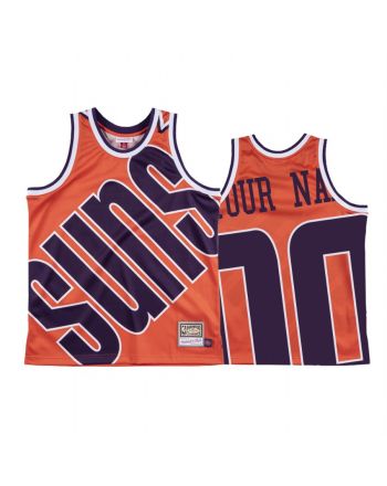 Custom 00 Phoenix Suns Hardwood Classics Orange Big Face Jersey