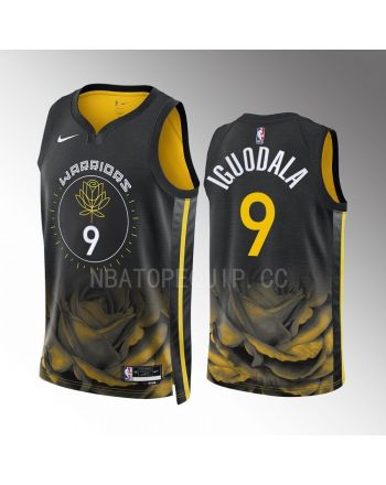 Golden State Warriors Andre Iguodala 9 2022-23 City Edition Black Men Jersey Swingman