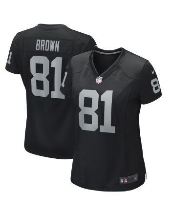 Tim Brown 81 Las Vegas Raiders Women Game Retired Jersey - Black